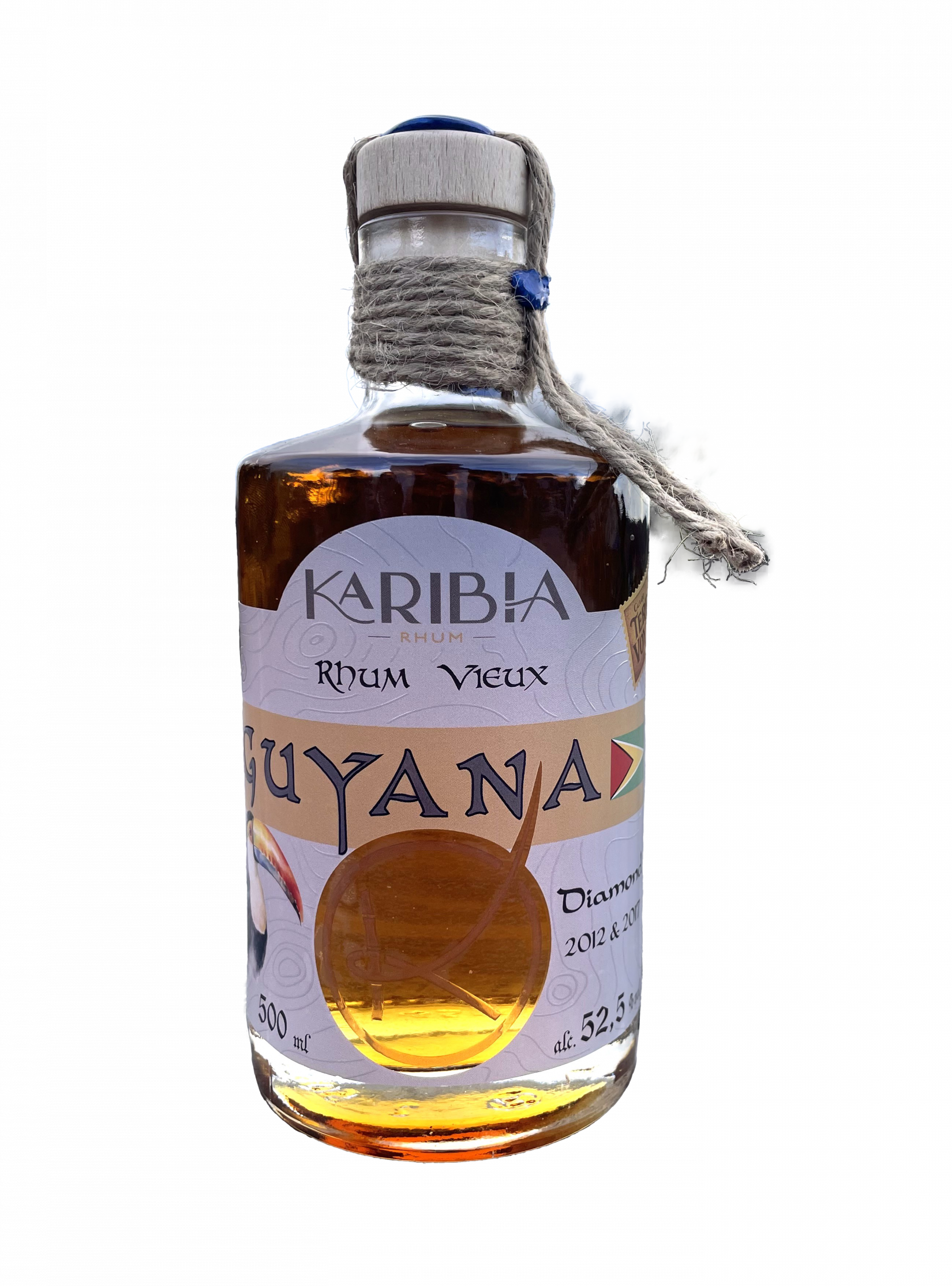 bouteille rhum vieux Guyana. Distillerie Diamond port mourant pot still